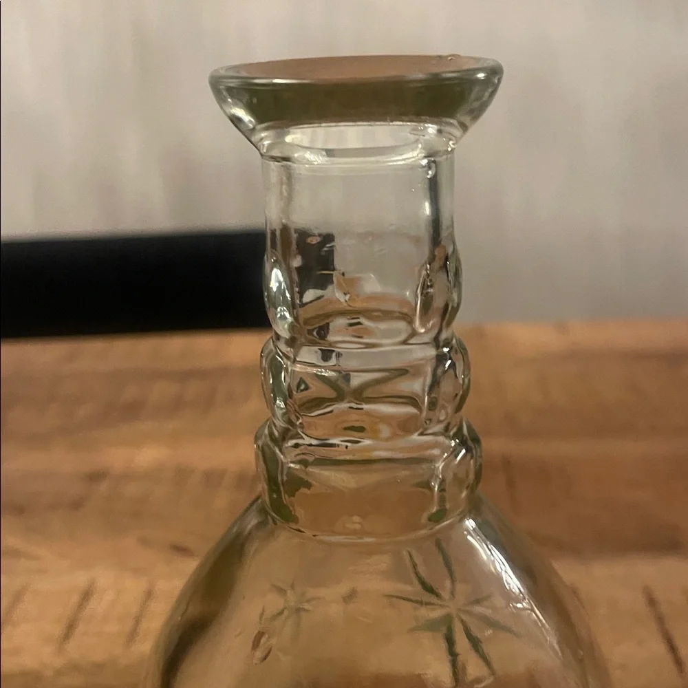 Vintage Liquor Bottle Bar Decanter Celestial Star Pattern Mid Century